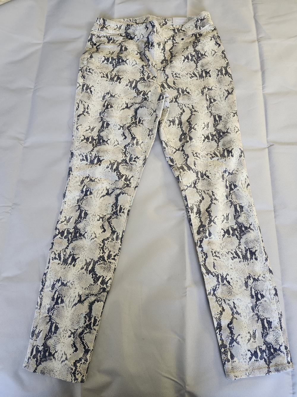 Chico's Neutral Snake-Print Skinny Jeggings